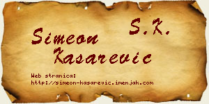 Simeon Kašarević vizit kartica